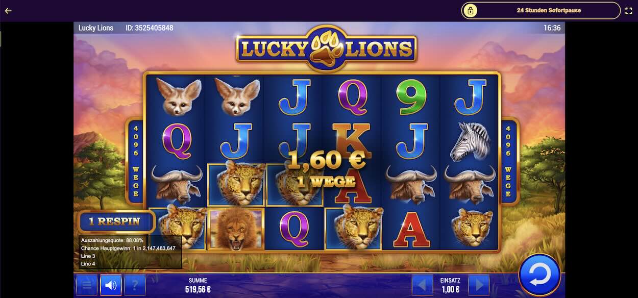 lucky-lions-wild-life-spielen-gewinn