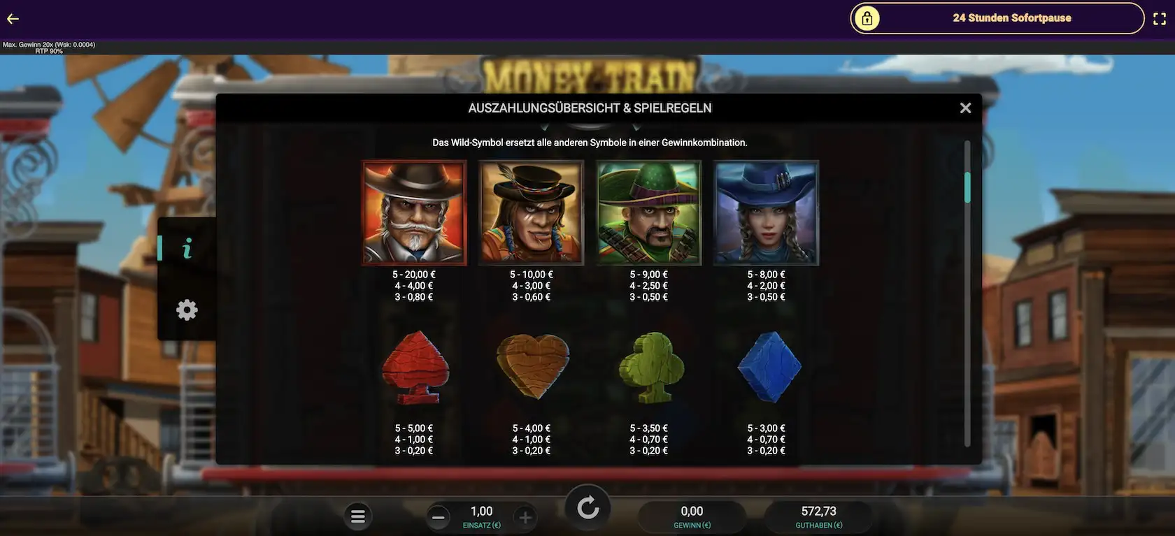 money-train-auszahlungstabelle