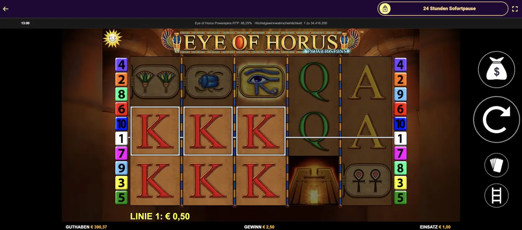 eye-of-horus-power-spins-gewinn