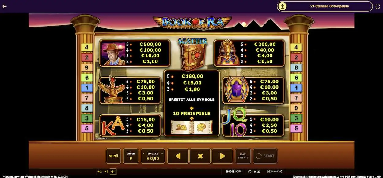 book-of-ra-paytable