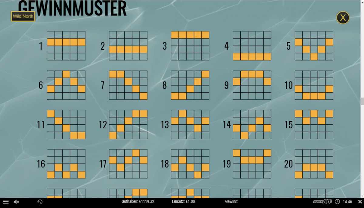 Wild-North-Gewinnlinien