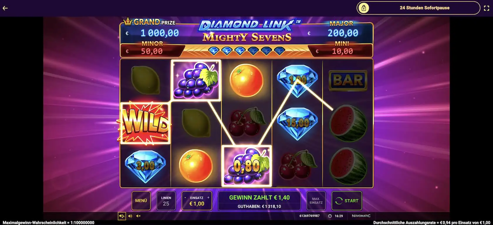 diamond-link-mighty-sevens-gewinn