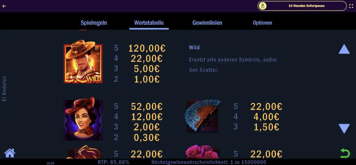 el-andaluz-gewinntabelle