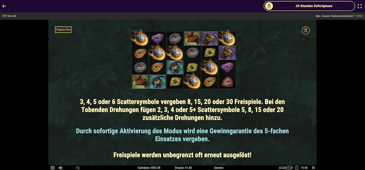 raging-rex-auszahlungstabelle