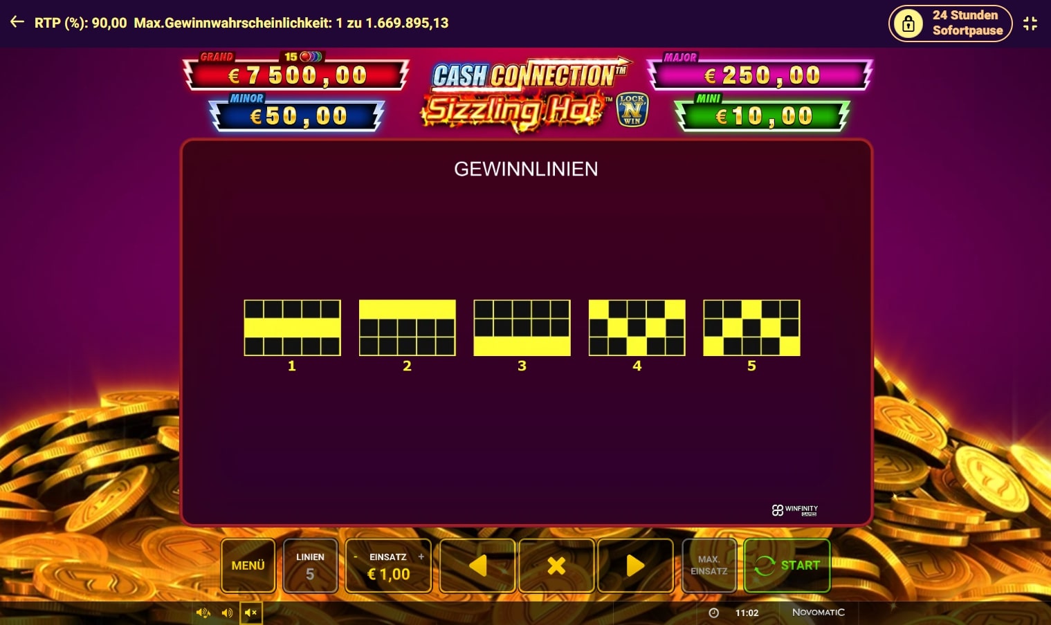 cash connection - sizzling hot bild3