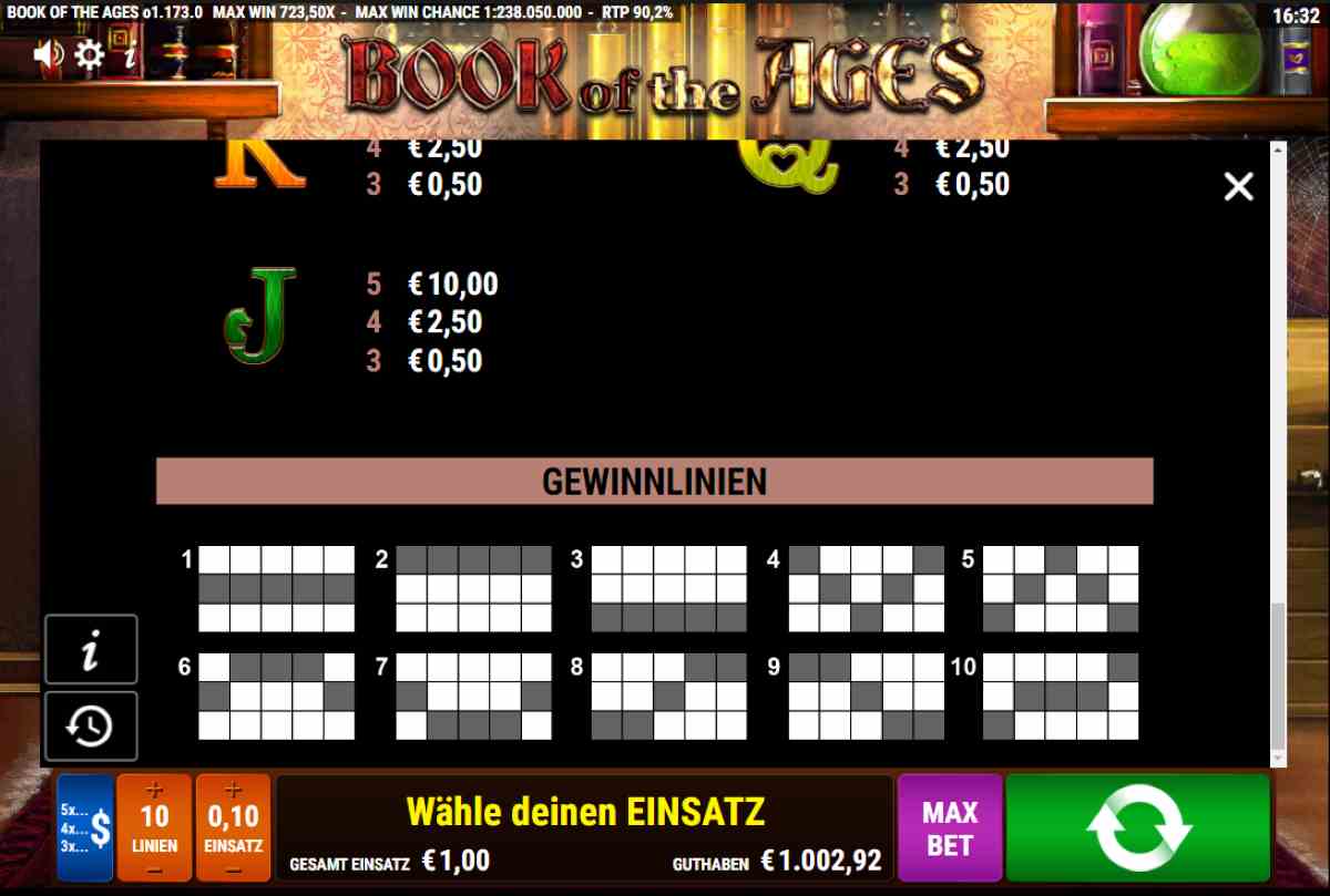 Book-Of-The-Ages-Gewinnlinien