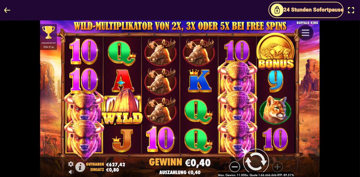 buffalo-king-spielautomat-gewinn