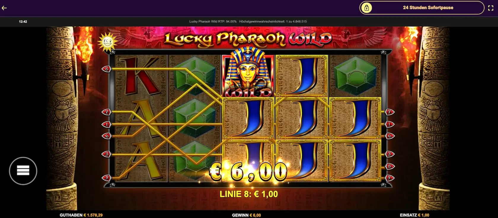 lucky-pharaoh-wild-gewinn