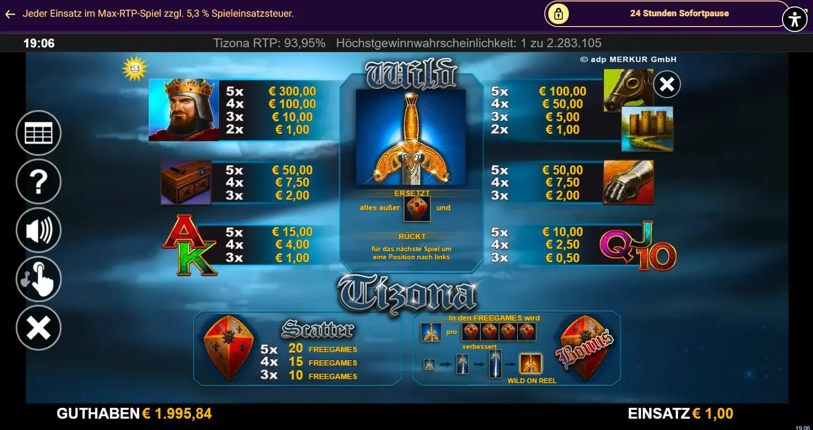 tizona-online-echtgeld-auszahlungstabelle